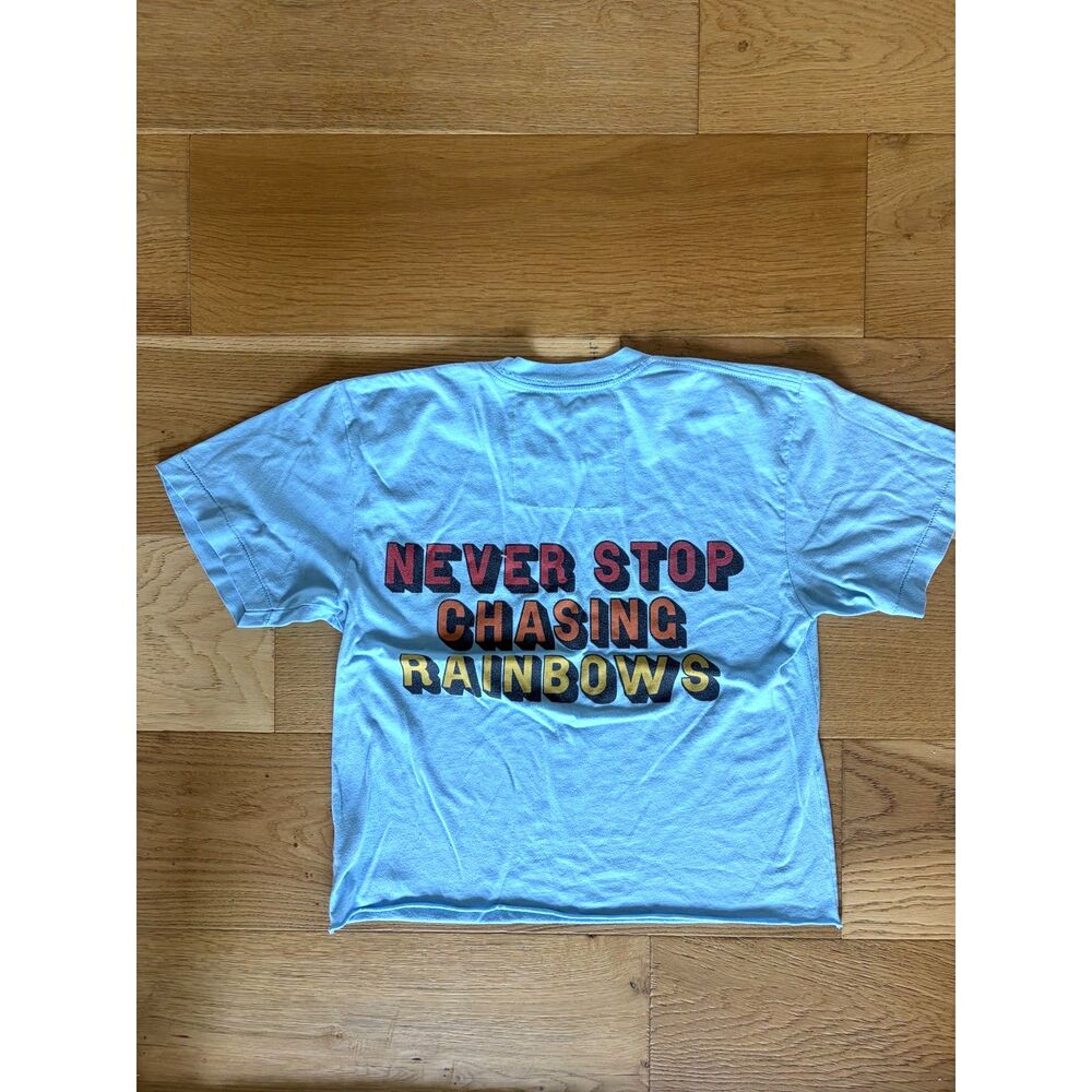 Aviator Nation Shirt - (S) Small - Smiley Never Stop Rainbows